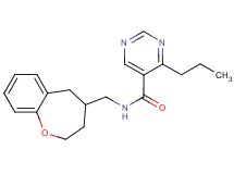 4-propyl-N-(2,3,4,5-tetrahydro-1-benzoxepin-4-ylmethyl)pyrimidine-5-carboxamide