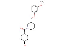 cis-4-({3-[(3-methoxyphenoxy)methyl]-1-piperidinyl}carbonyl)cyclohexanol