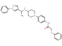 2-phenoxy-N-[4-(4-{[1-(1-phenyl-1H-pyrazol-4-yl)ethyl]amino}-1-piperidinyl)phenyl]acetamide