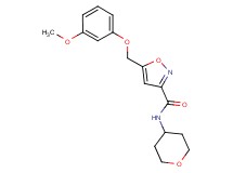 5-[(3-methoxyphenoxy)methyl]-N-(tetrahydro-2H-pyran-4-yl)-3-isoxazolecarboxamide