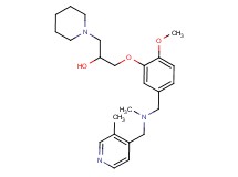 1-[2-methoxy-5-({methyl[(3-methyl-4-pyridinyl)methyl]amino}methyl)phenoxy]-3-(1-piperidinyl)-2-propanol