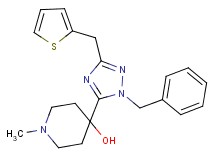 4-[1-benzyl-3-(2-thienylmethyl)-1H-1,2,4-triazol-5-yl]-1-methylpiperidin-4-ol