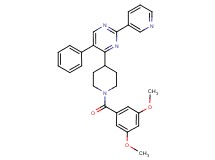 4-[1-(3,5-dimethoxybenzoyl)-4-piperidinyl]-5-phenyl-2-(3-pyridinyl)pyrimidine