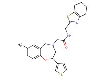 2-[7-methyl-2-(3-thienyl)-2,3-dihydro-1,4-benzoxazepin-4(5H)-yl]-N-(4,5,6,7-tetrahydro-1,3-benzothiazol-2-ylmethyl)acetamide