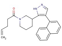 3-[4-(1-naphthyl)-1H-pyrazol-5-yl]-1-(4-pentenoyl)piperidine