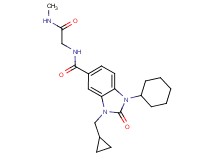 1-cyclohexyl-3-(cyclopropylmethyl)-N-[2-(methylamino)-2-oxoethyl]-2-oxo-2,3-dihydro-1H-benzimidazole-5-carboxamide