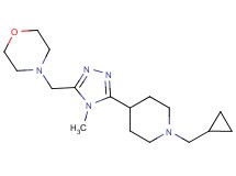 4-({5-[1-(cyclopropylmethyl)piperidin-4-yl]-4-methyl-4H-1,2,4-triazol-3-yl}methyl)morpholine