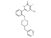 5-fluoro-6-methyl-2-(2-{[4-(pyridin-4-ylmethyl)piperidin-1-yl]methyl}phenyl)pyrimidin-4(3H)-one
