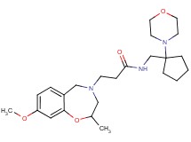 3-(8-methoxy-2-methyl-2,3-dihydro-1,4-benzoxazepin-4(5H)-yl)-N-{[1-(4-morpholinyl)cyclopentyl]methyl}propanamide