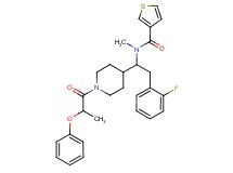N-{2-(2-fluorophenyl)-1-[1-(2-phenoxypropanoyl)-4-piperidinyl]ethyl}-N-methyl-3-thiophenecarboxamide