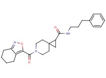 N-(3-phenylpropyl)-6-(4,5,6,7-tetrahydro-2,1-benzisoxazol-3-ylcarbonyl)-6-azaspiro[2.5]octane-1-carboxamide