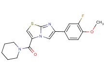 6-(3-fluoro-4-methoxyphenyl)-3-(1-piperidinylcarbonyl)imidazo[2,1-b][1,3]thiazole