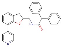 2,2-diphenyl-N-{[7-(4-pyridinyl)-2,3-dihydro-1-benzofuran-2-yl]methyl}acetamide