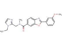 N-[(1-ethyl-1H-imidazol-2-yl)methyl]-2-(3-methoxyphenyl)-N-methyl-1,3-benzoxazole-6-carboxamide