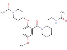 N-[2-(1-{2-[(1-acetyl-4-piperidinyl)oxy]-5-methoxybenzoyl}-2-piperidinyl)ethyl]acetamide