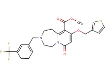 methyl 7-oxo-9-(3-thienylmethoxy)-3-[3-(trifluoromethyl)benzyl]-1,2,3,4,5,7-hexahydropyrido[1,2-d][1,4]diazepine-10-carboxylate