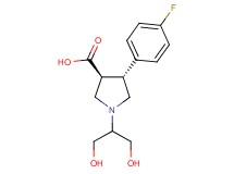 (3S*,4R*)-4-(4-fluorophenyl)-1-[2-hydroxy-1-(hydroxymethyl)ethyl]-3-pyrrolidinecarboxylic acid