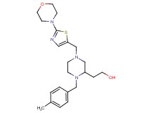 2-(1-(4-methylbenzyl)-4-{[2-(4-morpholinyl)-1,3-thiazol-5-yl]methyl}-2-piperazinyl)ethanol