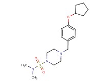 4-[4-(cyclopentyloxy)benzyl]-N,N-dimethylpiperazine-1-sulfonamide