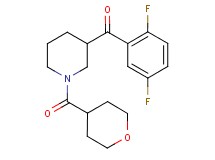 (2,5-difluorophenyl)[1-(tetrahydro-2H-pyran-4-ylcarbonyl)-3-piperidinyl]methanone