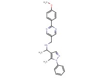 N-{[2-(4-methoxyphenyl)-5-pyrimidinyl]methyl}-1-(5-methyl-1-phenyl-1H-pyrazol-4-yl)ethanamine