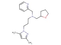 3-(3,5-dimethyl-1H-pyrazol-1-yl)-N-(pyridin-2-ylmethyl)-N-(tetrahydrofuran-2-ylmethyl)propan-1-amine