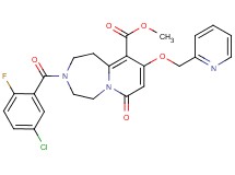 methyl 3-(5-chloro-2-fluorobenzoyl)-7-oxo-9-(2-pyridinylmethoxy)-1,2,3,4,5,7-hexahydropyrido[1,2-d][1,4]diazepine-10-carboxylate