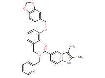 N-[3-(1,3-benzodioxol-5-ylmethoxy)benzyl]-2,3-dimethyl-N-(2-pyridinylmethyl)-1H-indole-5-carboxamide