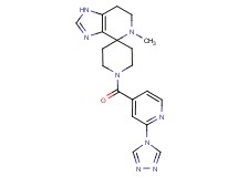 5-methyl-1'-[2-(4H-1,2,4-triazol-4-yl)isonicotinoyl]-1,5,6,7-tetrahydrospiro[imidazo[4,5-c]pyridine-4,4'-piperidine]