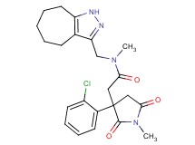 2-[3-(2-chlorophenyl)-1-methyl-2,5-dioxo-3-pyrrolidinyl]-N-(1,4,5,6,7,8-hexahydrocyclohepta[c]pyrazol-3-ylmethyl)-N-methylacetamide