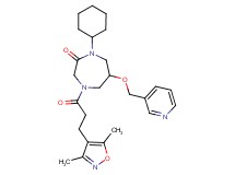 1-cyclohexyl-4-[3-(3,5-dimethyl-4-isoxazolyl)propanoyl]-6-(3-pyridinylmethoxy)-1,4-diazepan-2-one