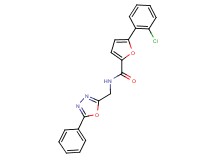 5-(2-chlorophenyl)-N-[(5-phenyl-1,3,4-oxadiazol-2-yl)methyl]-2-furamide