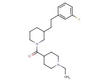 1-[(1-ethyl-4-piperidinyl)carbonyl]-3-[2-(3-fluorophenyl)ethyl]piperidine