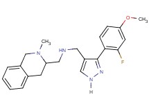 1-[3-(2-fluoro-4-methoxyphenyl)-1H-pyrazol-4-yl]-N-[(2-methyl-1,2,3,4-tetrahydro-3-isoquinolinyl)methyl]methanamine