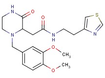 2-[1-(3,4-dimethoxybenzyl)-3-oxo-2-piperazinyl]-N-[2-(1,3-thiazol-4-yl)ethyl]acetamide