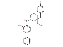 3-{[3-(4-fluorobenzyl)-3-(hydroxymethyl)-1-piperidinyl]carbonyl}-6-phenyl-2-pyridinol