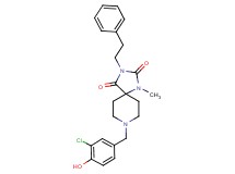 8-(3-chloro-4-hydroxybenzyl)-1-methyl-3-(2-phenylethyl)-1,3,8-triazaspiro[4.5]decane-2,4-dione