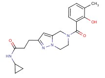 N-cyclopropyl-3-[5-(2-hydroxy-3-methylbenzoyl)-4,5,6,7-tetrahydropyrazolo[1,5-a]pyrazin-2-yl]propanamide