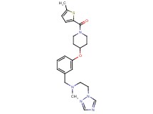N-methyl-N-[3-({1-[(5-methyl-2-thienyl)carbonyl]-4-piperidinyl}oxy)benzyl]-2-(1H-1,2,4-triazol-1-yl)ethanamine