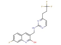 7-fluoro-3-({[4-(3,3,3-trifluoropropyl)-2-pyrimidinyl]amino}methyl)-2-quinolinol