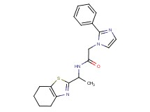 2-(2-phenyl-1H-imidazol-1-yl)-N-[1-(4,5,6,7-tetrahydro-1,3-benzothiazol-2-yl)ethyl]acetamide