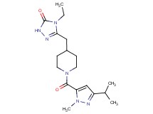 4-ethyl-5-({1-[(3-isopropyl-1-methyl-1H-pyrazol-5-yl)carbonyl]-4-piperidinyl}methyl)-2,4-dihydro-3H-1,2,4-triazol-3-one