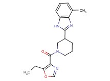 2-{1-[(5-ethyl-1,3-oxazol-4-yl)carbonyl]-3-piperidinyl}-4-methyl-1H-benzimidazole