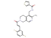 N-({7-[(2E)-3-(2,5-difluorophenyl)-2-propenoyl]-3-methyl-5,6,7,8-tetrahydro-2,7-naphthyridin-4-yl}methyl)-3-thiophenecarboxamide