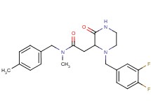 2-[1-(3,4-difluorobenzyl)-3-oxo-2-piperazinyl]-N-methyl-N-(4-methylbenzyl)acetamide