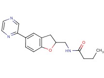 N-{[5-(2-pyrazinyl)-2,3-dihydro-1-benzofuran-2-yl]methyl}butanamide