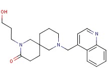 2-(3-hydroxypropyl)-8-(4-quinolinylmethyl)-2,8-diazaspiro[5.5]undecan-3-one