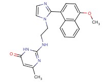 2-({2-[2-(4-methoxy-1-naphthyl)-1H-imidazol-1-yl]ethyl}amino)-6-methylpyrimidin-4(3H)-one