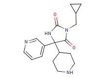3-(cyclopropylmethyl)-5-(4-piperidinyl)-5-(3-pyridinyl)-2,4-imidazolidinedione hydrochloride