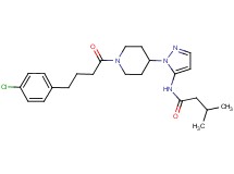 N-(1-{1-[4-(4-chlorophenyl)butanoyl]-4-piperidinyl}-1H-pyrazol-5-yl)-3-methylbutanamide